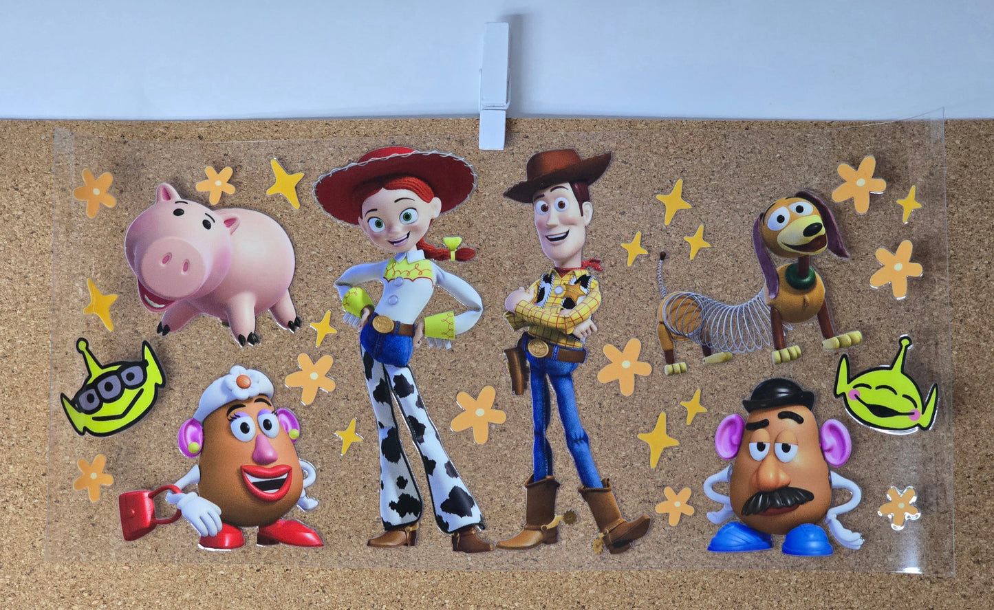 Toy Story with flowers and stars