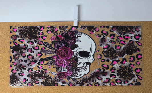 Skull - cheetah floral