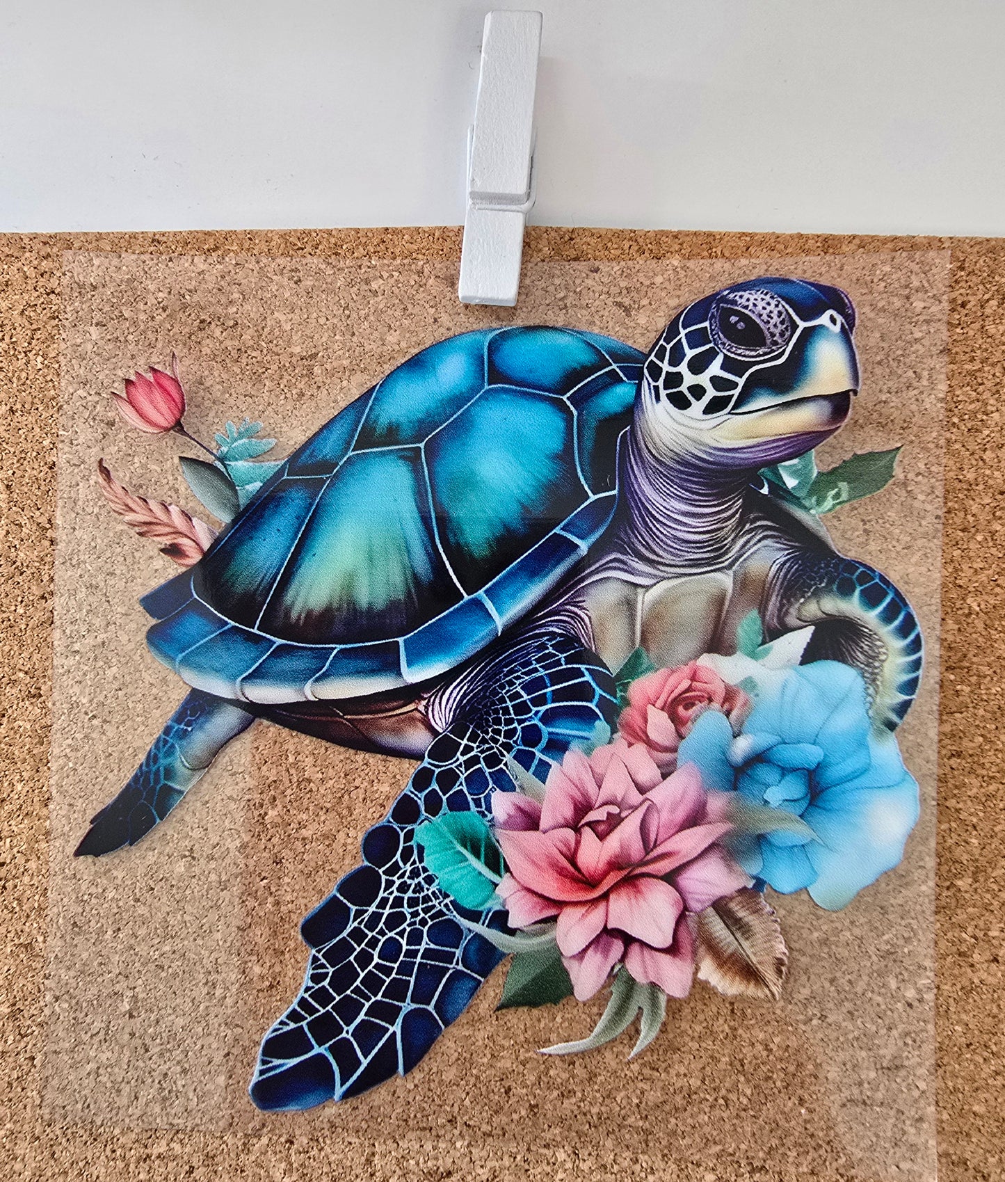 Turtle with flowers